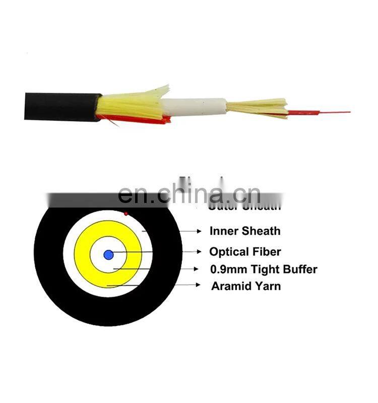FTTH France double sheath Indoor/Outdoor 4.6mm 6mm 500m G657A2 Fiber optical Drop Cable 1fo fiber optic cable