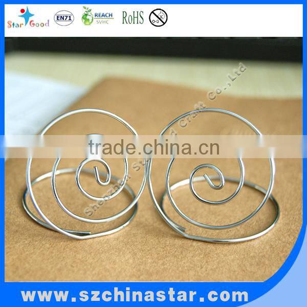 Customized shape wire business card holder