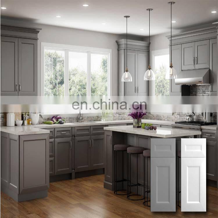 Custom House building project high end quality gray color cupboard with commercial kitchen sink American kitchen design