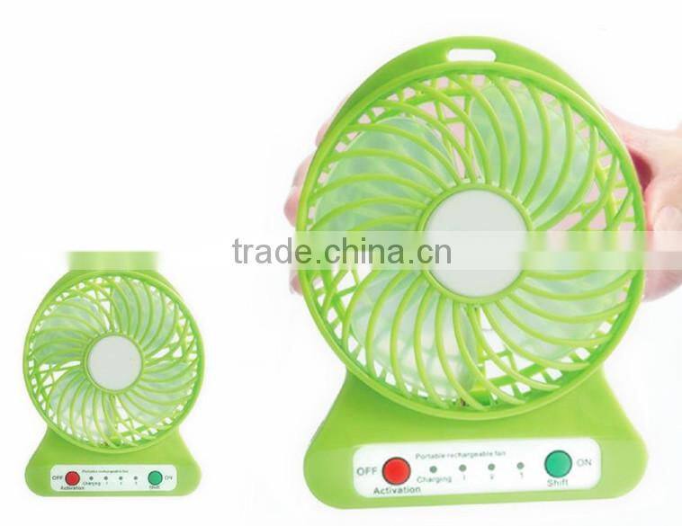 Rechargable Mini USB Fan with Customized LED Message