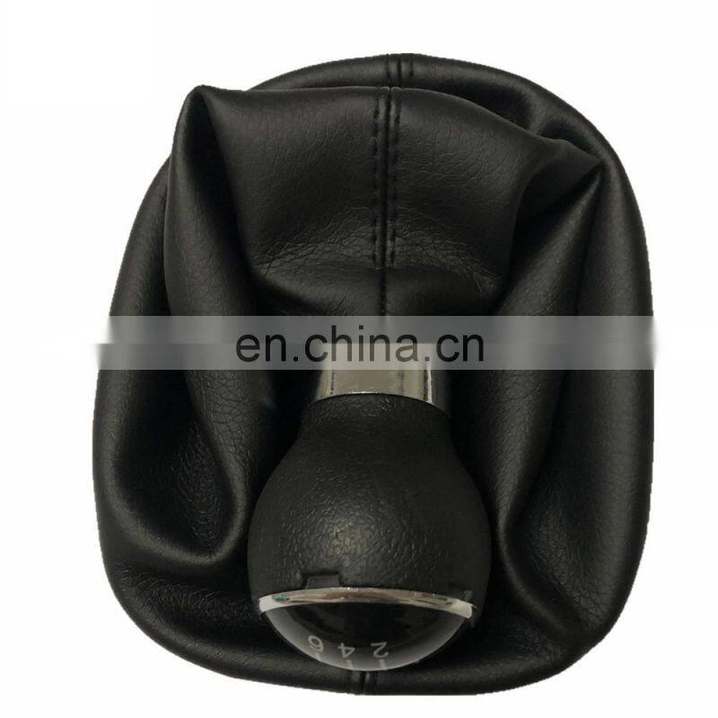 5/6 Speed Car Black Gear Shift Knobs Boot For VW