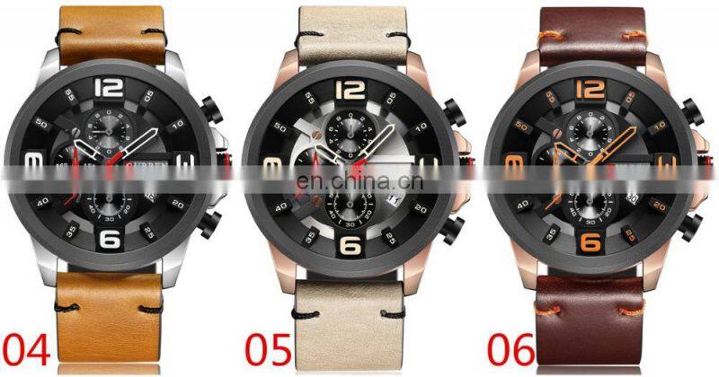 CURREN 8288 Best Quality Curren Watch Men Chronograph Decorate Date Day Men Watches On Sale Analog Fashion Watch