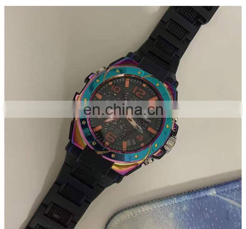 SANDA 6008 New hot Sport Men's Watches Luminous Waterproof Analogue Digital Watches Waterproof