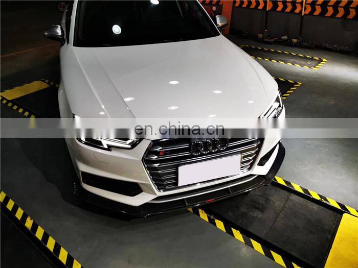 Runde Perfect Fitment For 2017-2019 Audi A4 S5 B9 Upgrade CMST Style Carbon Fiber Front Lip Rear Diffuser Body Kit