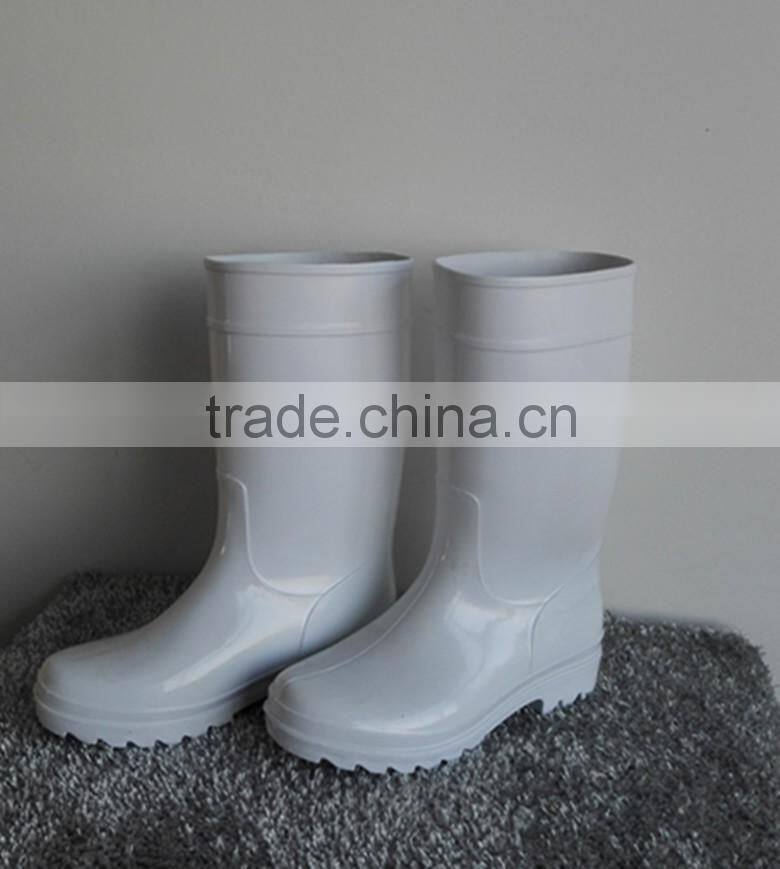 high quality white rubber rain boots