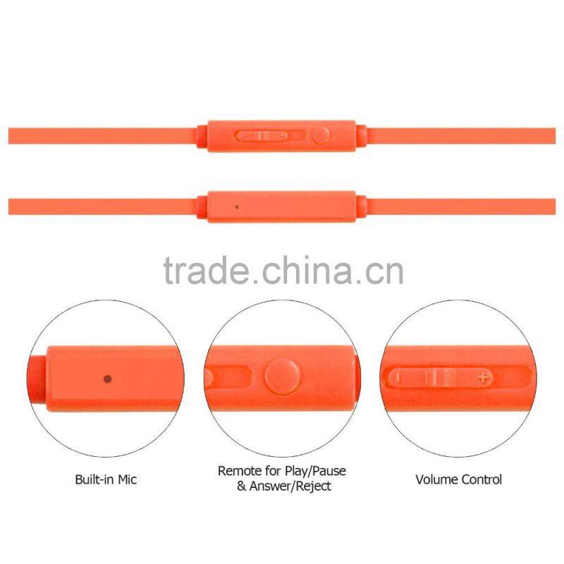 Gold-plated 3.5mm tangle-free high grade audio cable with mic and remote