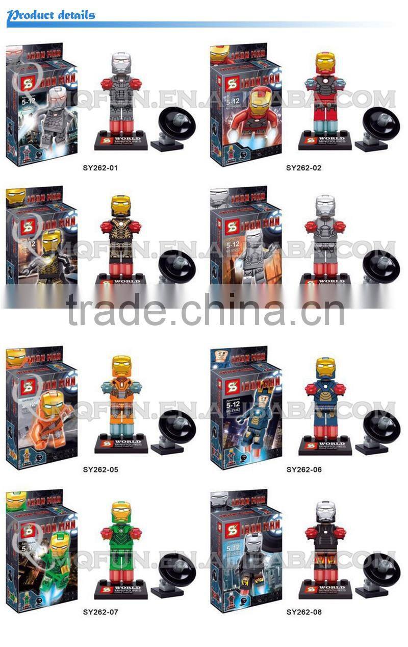 Mini Qute Senye 8pcs/set Marvel Avenger super hero Batman building block action figures educational toy NO.SY 262