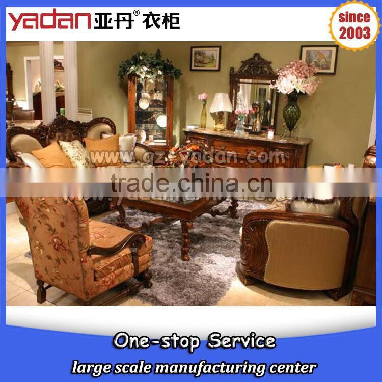 2016 new style modern wooden sofa set living room furniture