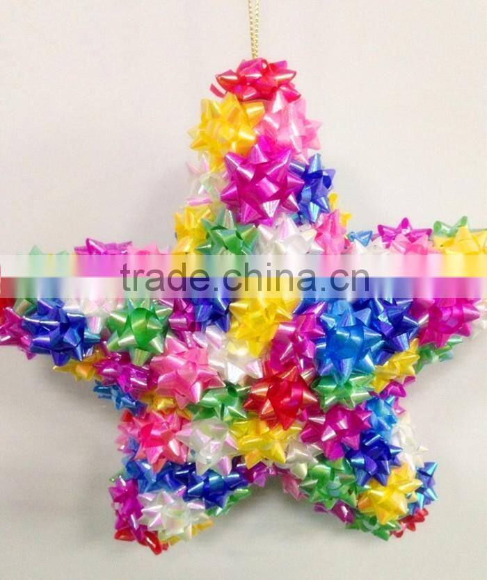 New Design Tower-shape Table Decorative Ribbons made of Star Bows for Party, Xmas Decorative