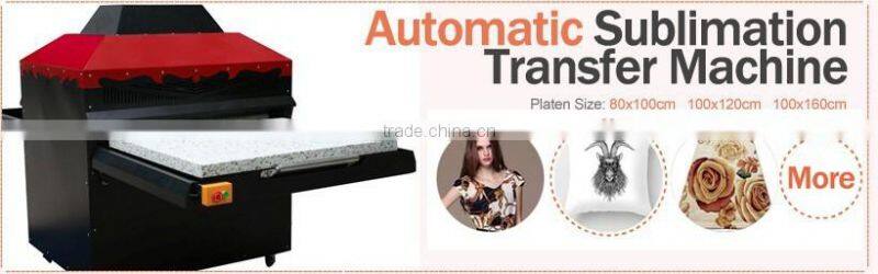 pneumatic Large format 80x100cm,100x120cm, 100x160cm wholesale t shirt heat transfer machine