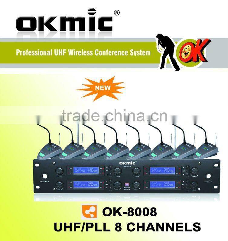 UHF wireless conference microphone/wireless conference system(8*32channels)