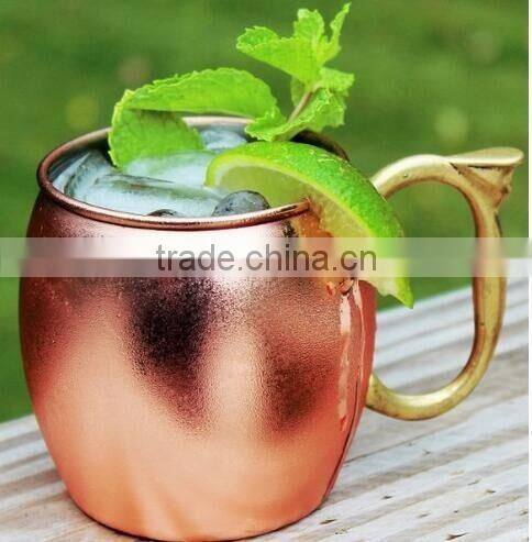 set of 4 Craft Cocktails - Handmade Copper Moscow Mule Mugs with Gift Box (Set of 4, 16 Oz., Smooth)