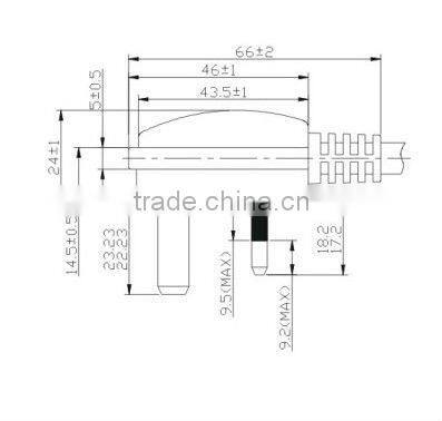 3 Pins U.K. ac male power plug