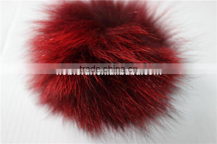 12 CM Dyed Fox Fur Balls Real Fox Fur Pom Poms Garment Accessory