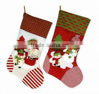 plush christmas socks/Cute christmas decoration socks/cheap christmas socks