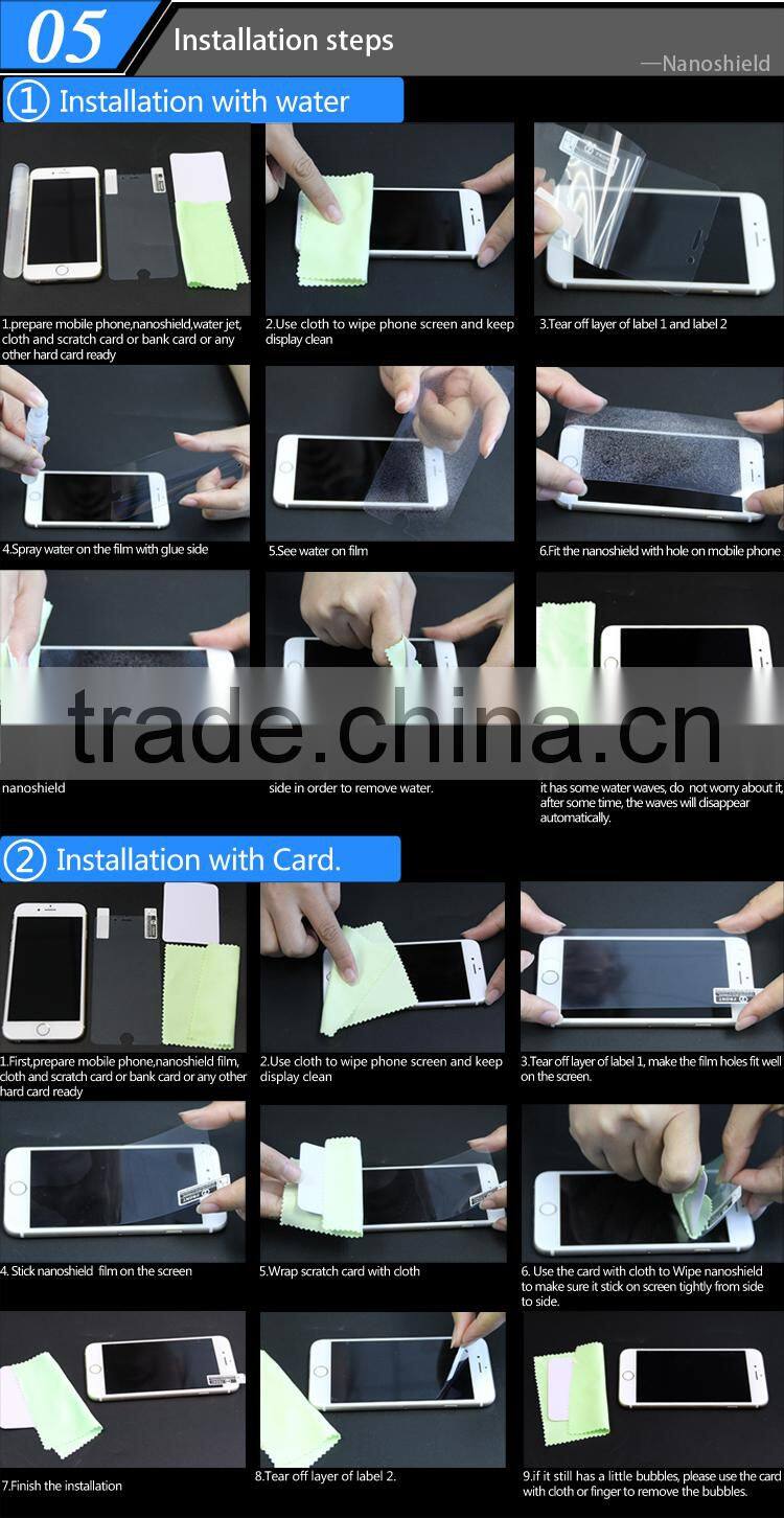 New nano-tech anti-broken screen protective film for Samsung Galaxy Grand Prime anti scratch screen protector hardness 6-7H