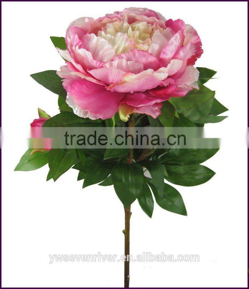 Wholesale sales of single branch 2 first emperor flower peony simulation European top-grade simulation artificial flowers