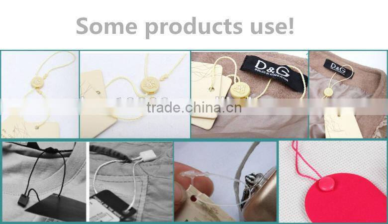 plastic hang tag cord Lock Seal Tags for garment and bag