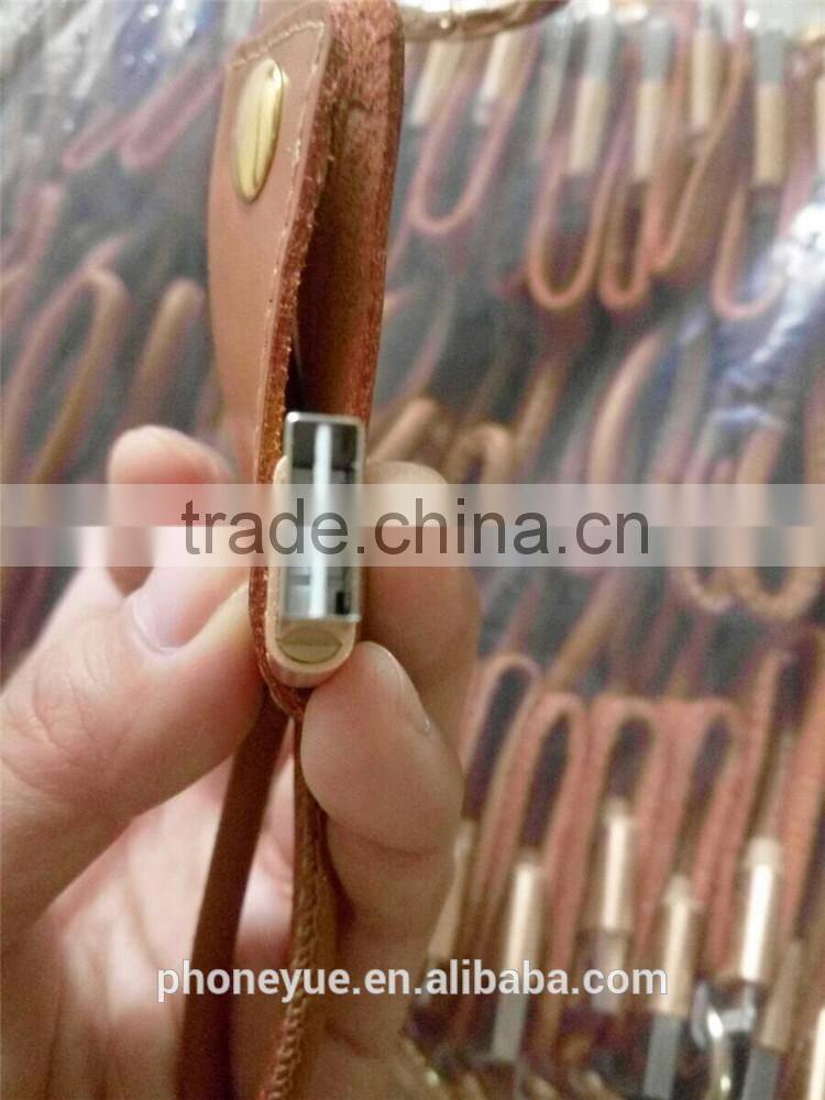 2016 newest alumium alloy reversible 2 in 1 usb cable with keychain for iphone5/6