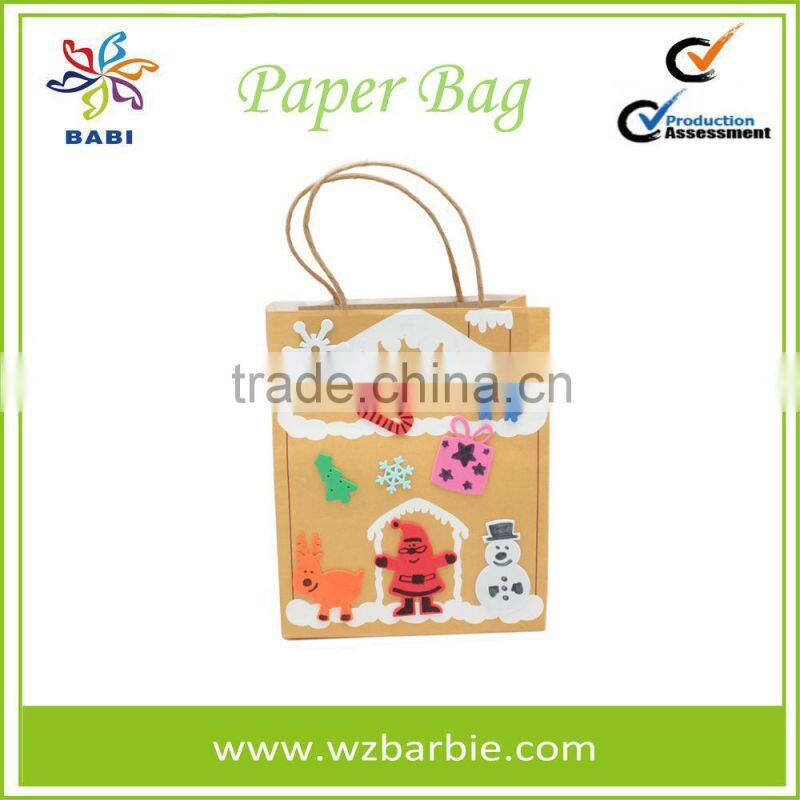 Customized Recyclable Christmas Gift Paper Bag With Logo Printed