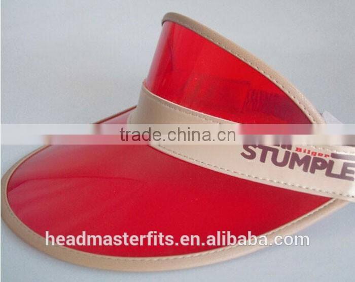 Wholesale cheap sunshade uv protection plastic clear pvc sun visor cap
