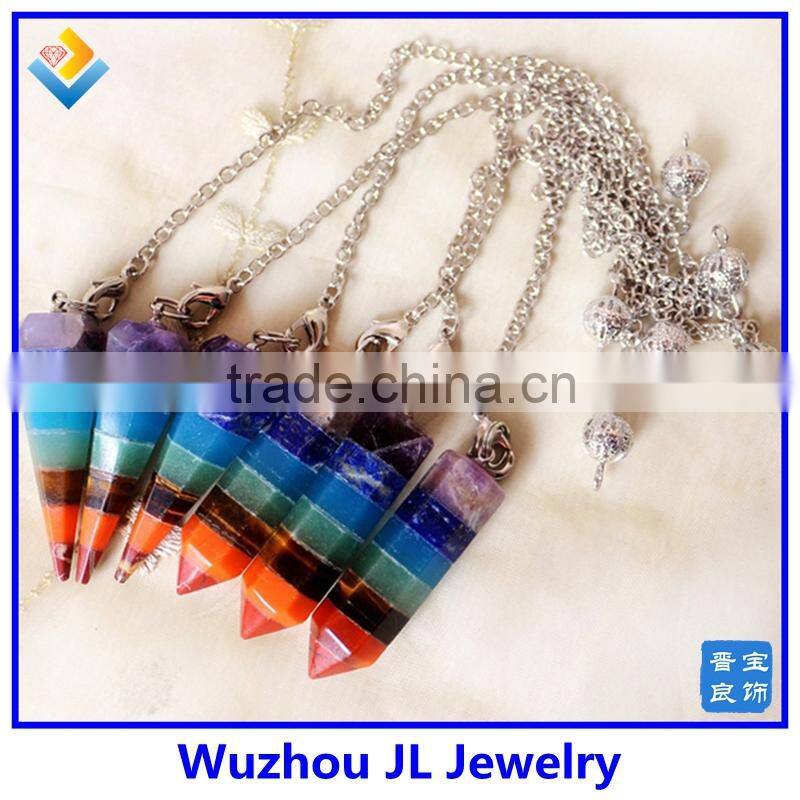 wholesale natural crystal pyramid lalique crystal single big stone pendant