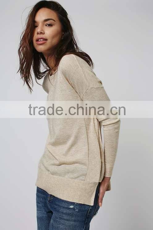 2016 Women Fine Knit Stitch Panel Jumper HSS3034