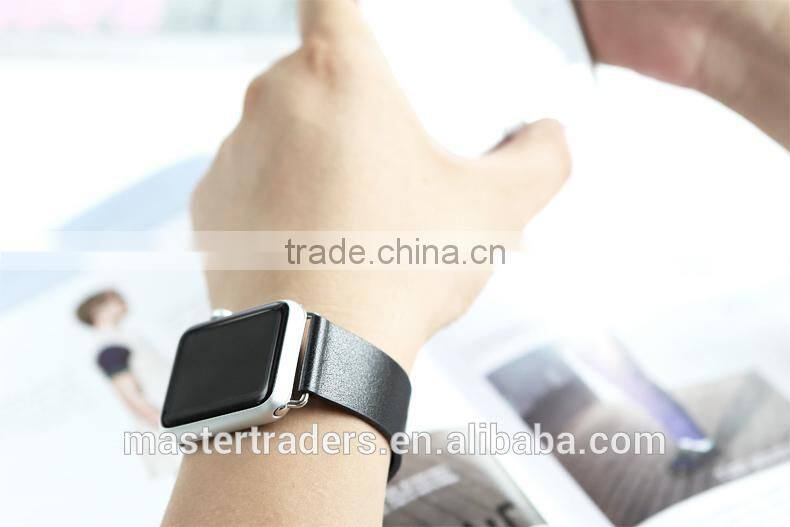 Original Rock 38MM Buckle Genuine Leather Watch Band Wrist Strap With 12 Holes For Apple Watch MT-3510