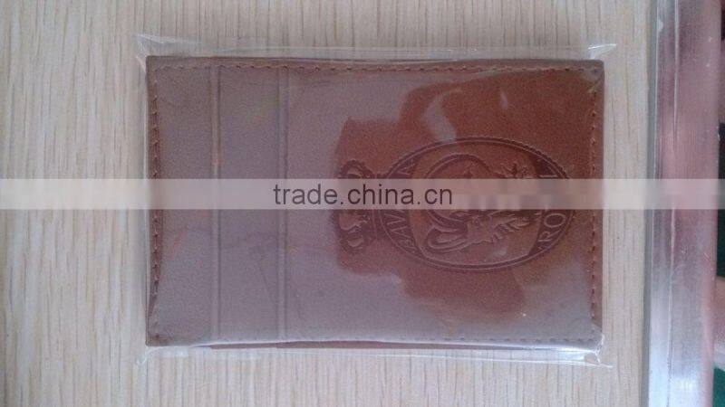 High Quality Promotion Custom Real Leather Printing Magic Wallet