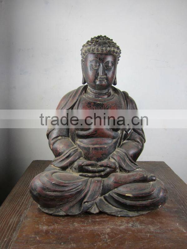 wood standing buddha