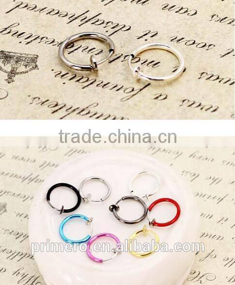 Color invisible ear clip huggie No pierced clip-on earrings Nose rings navel ring
