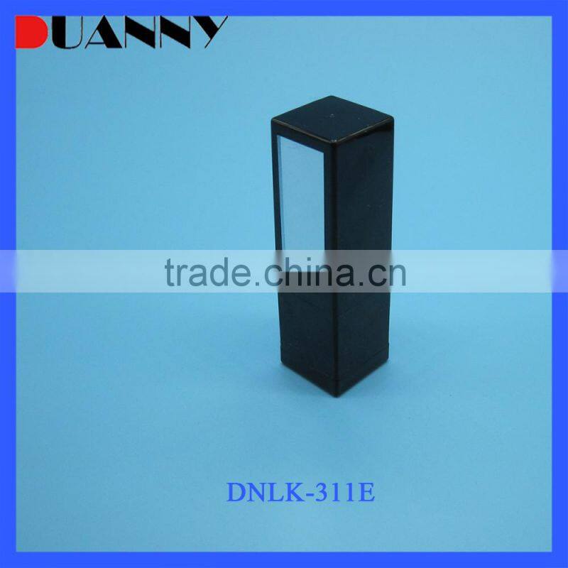 UV BLACK EMPTY SQUARE LIPSTICK CONTAINER WITH MIRROR FOR MAKEUP