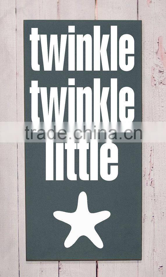little star sign wooden wall hanging deco