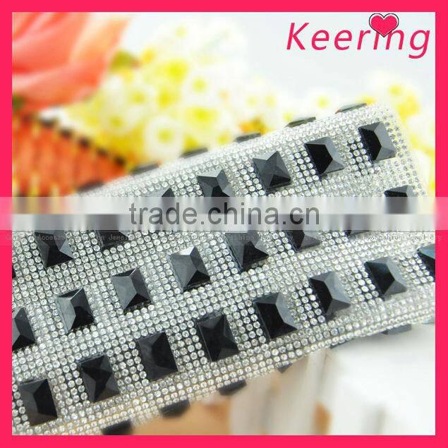 new fashion shirts decoration rhinestone mesh roll in bulk WRT-005