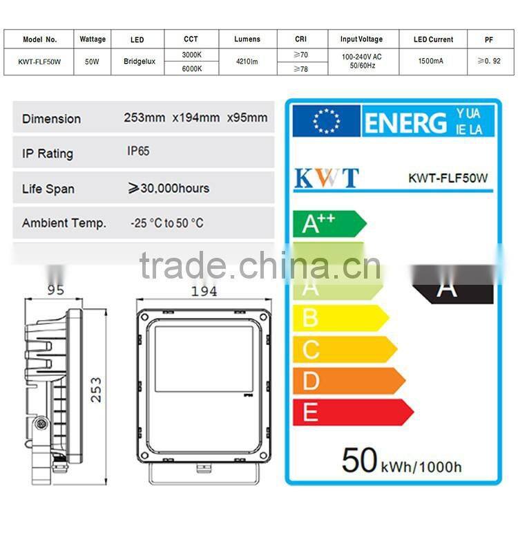 New products building LED floodlight 50w high power led flood light