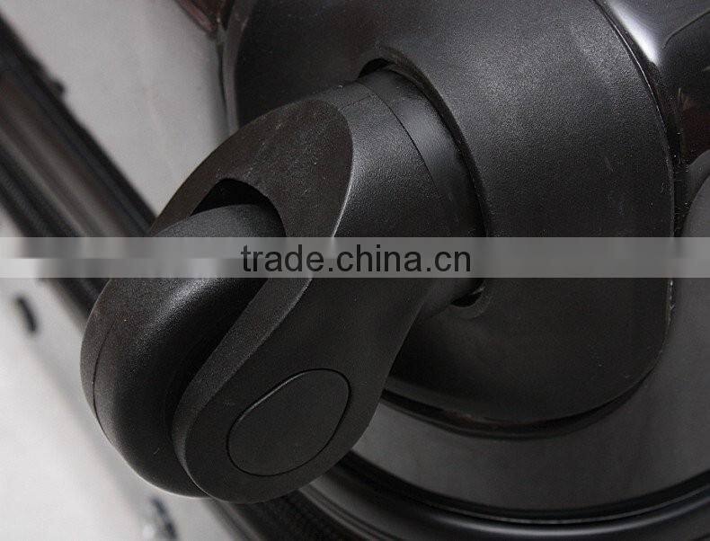 stock ABS+PC 3pcs expandable carry on rolling trolley luggage set