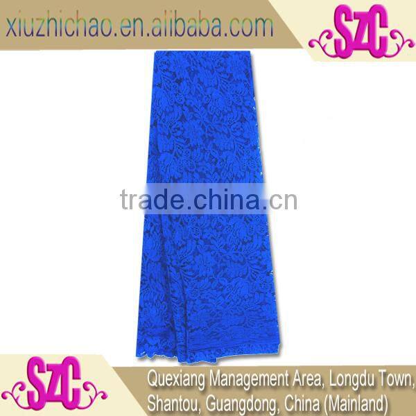 YQS2608-4 factory design blue woven lace fabric new sample