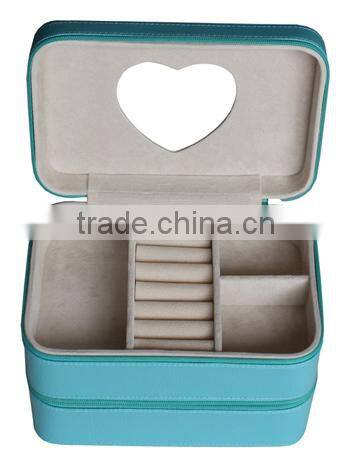 Charming Lady Love Practical Travel Style PU Cosmetic Organizer Box