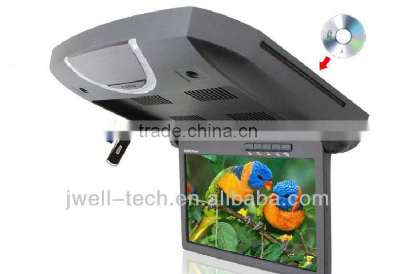 9 inch vehicle flip down dvd player with usb port sd slot