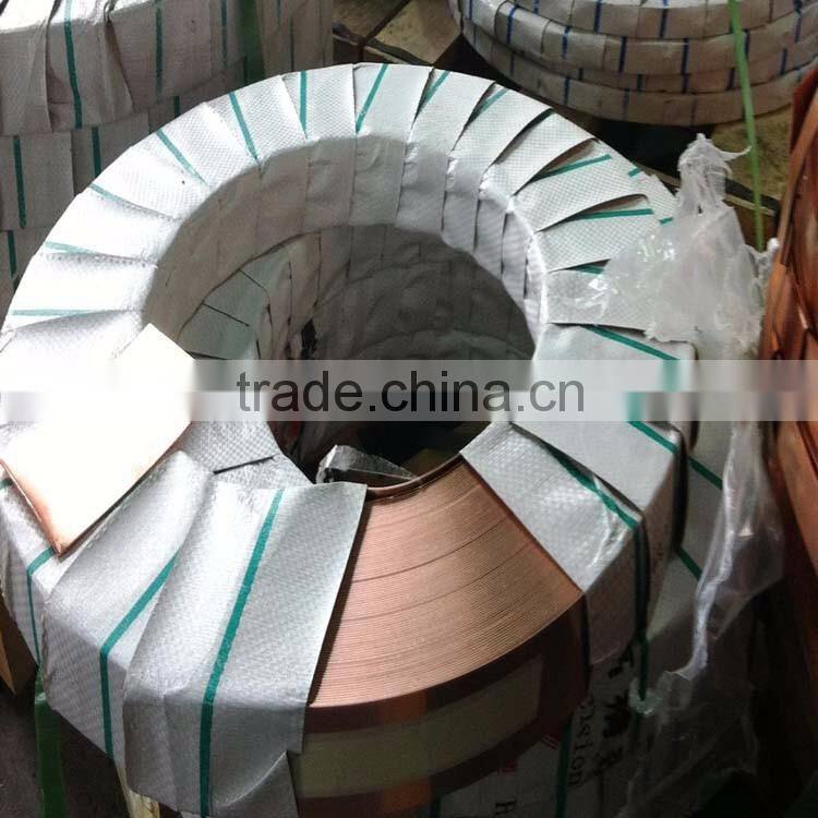 thin 0.25mm thick copper/brass foil strip/coils for tab washer Spacer