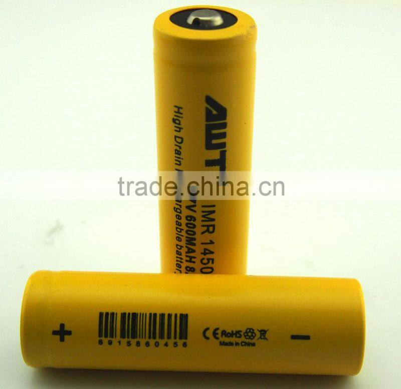 most reasonable price AWETE 14500 600mah battery 3.7v li-ion rechargerable battery lithium ion battery 3.7v 720mah