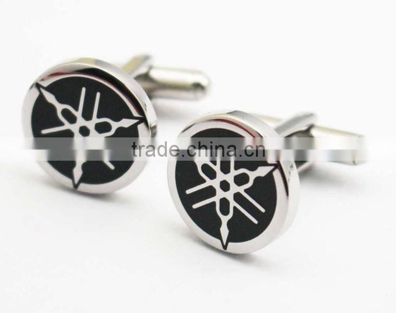 Factory Wholesale Casual Men Stainless Steel Cufflink With Logo