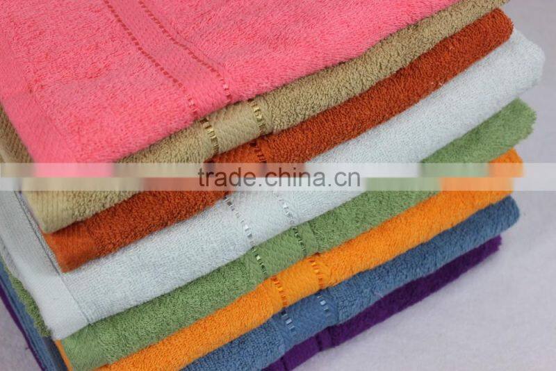china wholesale 27x54inch 16s cotton terry pure color cheapest bath towels with dobby
