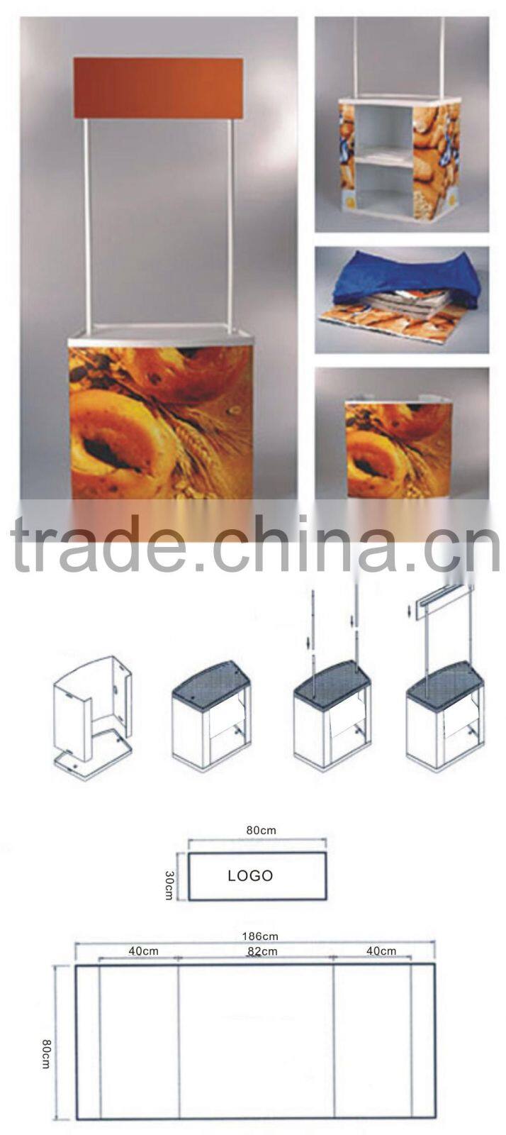 EZ fashion high quality and durable PVC exhibition promotion table