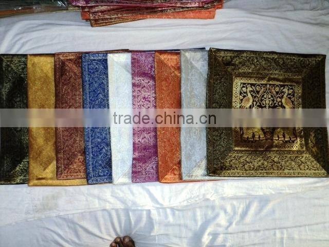 silk cushion covers with velvet work