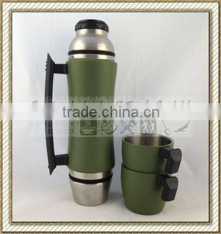 16oz travel mug with leather cover outer no handle