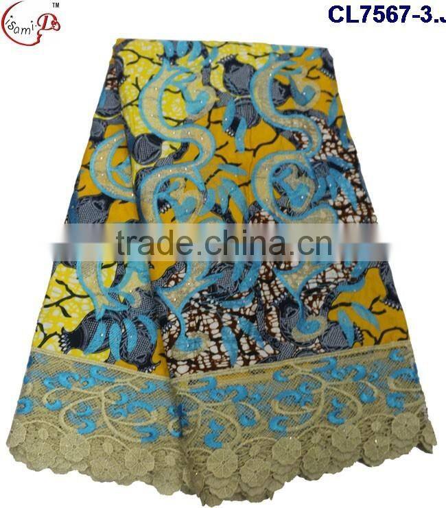 CL7567 2016 Chowleedee High quality Top Fashion Latest Design wax lace