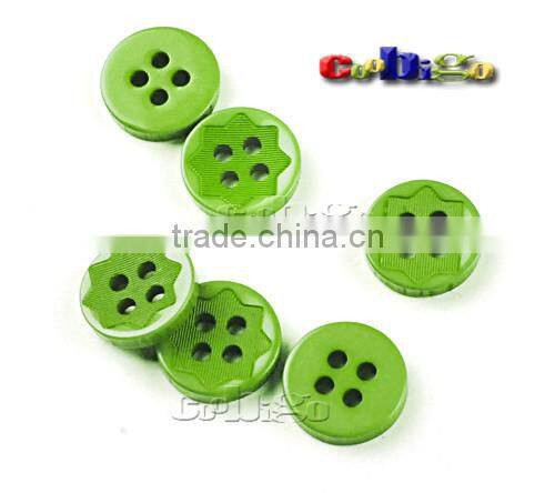 18L(11.5mm) Resin Buttons Laser Figure 4 Holes Sewing Craft For Bag Shoe Garment Toy #FLN015(Mix-s)
