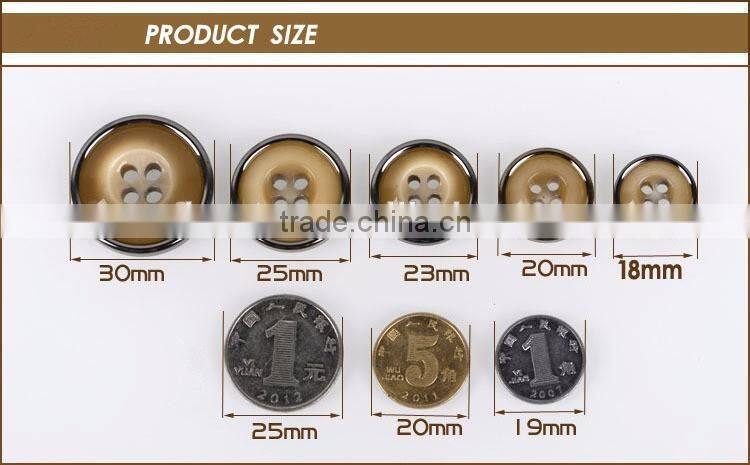 Coffee color resin suits button,decorative buttons