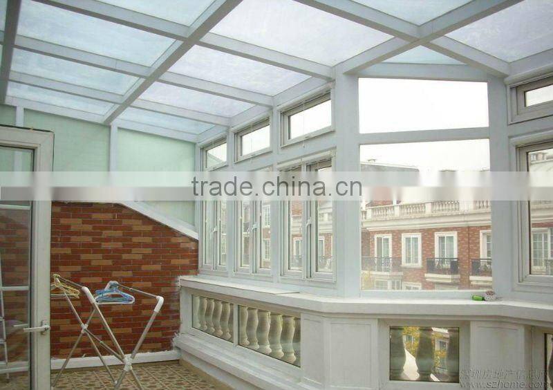 balcony roof glass sunroom design/aluminum sunrooms